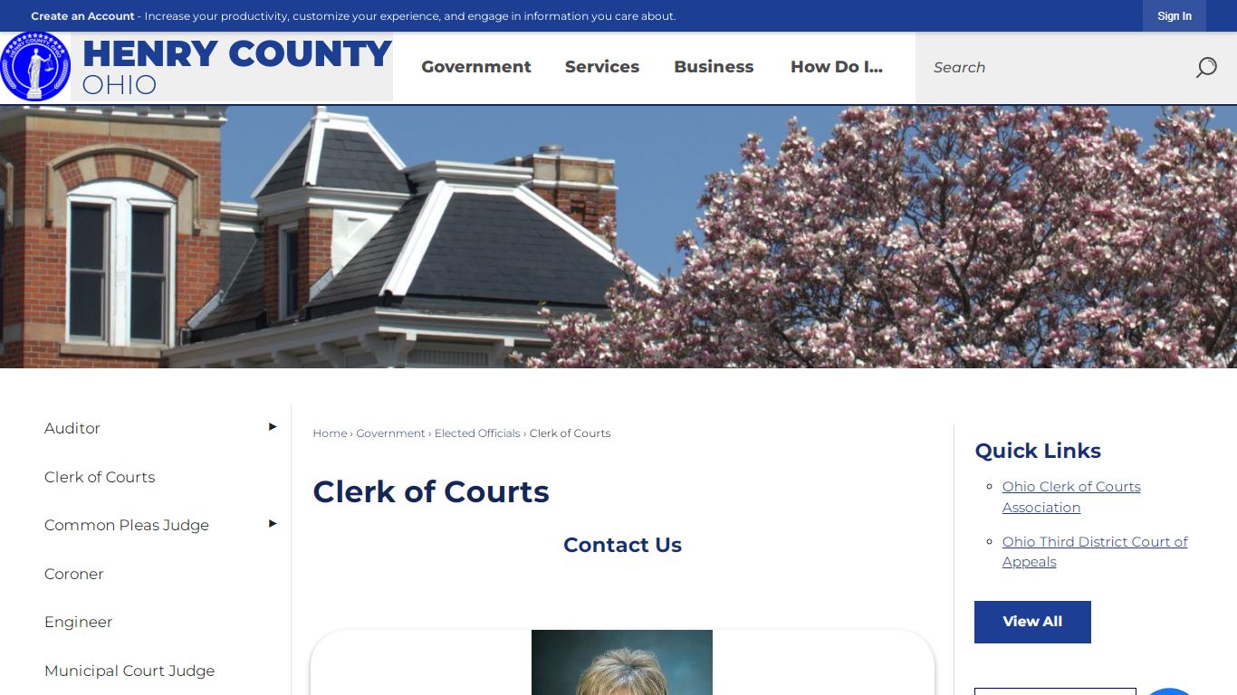 Clerk of Courts | Henry County, OH